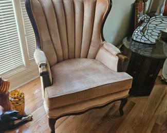 $30  Two velvet wingback chairs  Buy Online