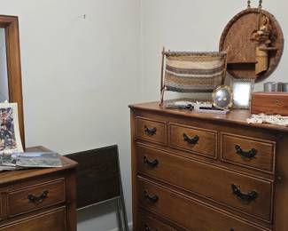 Very nice, solid wood construction bedroom chest of drawers and dresser.