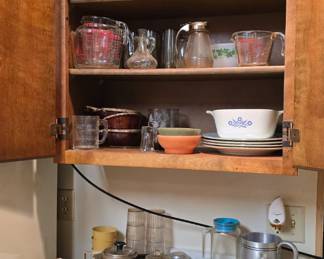 Tons of kitchen utensils in the basement kitchen.
