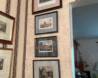 Framed Etchings & Pictures