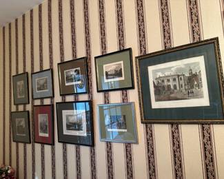 Framed Etchings & Pictures