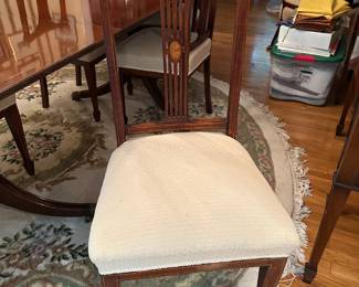 4 Side Chairs w/ Inlay Back