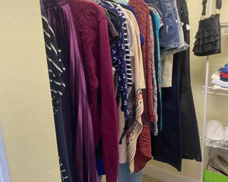 Shirts, jeans, shorts and sweaters. Size small