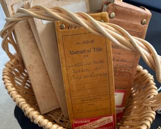 Abstract of Titles from the 1880’s