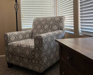 Ashley Arm Chair, Floor Lamp 