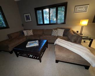 Another sectional in ultrasuede