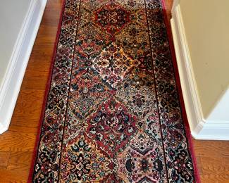 #8 Machine - Made karastan Rug 100% Wool Runner Rug - 2'6" x 104" $75.00