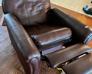 #11 Brown Leather Side Chair /Recliner $175.00