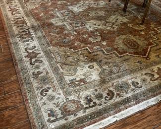 #17 Machine Made Karastan 100 % Wool Tan/Rust Area Rug - 8'8" x 10' $125.00