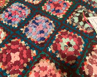 #56 Bed - Mstr Scrappy Hand Crocheted Lap Blanket - Scrappy - 53x59 $50.00