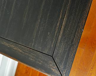 #9 Ashley Black Slightly Distressed End Table - 22square x 24 $75.00