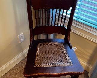 #40 Odd dining Chair w/Cane Seat (as is Seat) $25.00