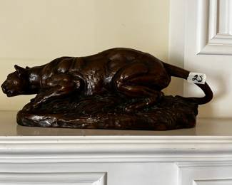 #22 Stalking Panther by Joseph Boulton - Mid-Century 1960s depicting the panther ready to strike. 16" Wide $125.00