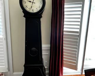 #2 Howard Miller Black Clock w/Pendulum 22.5x13x82 $325.00