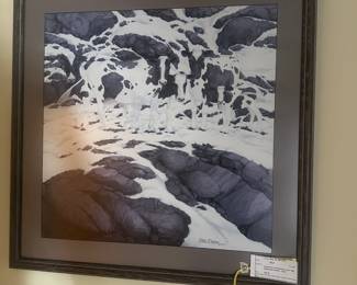 #43 Framed Print of Optical Illusion Cows - Mike Mayone/ Bev Doolittle - 31x31 $150.00