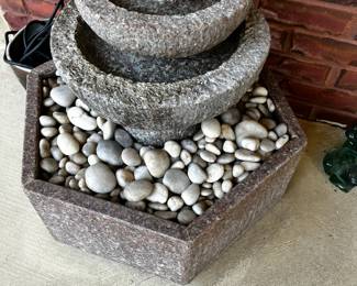 #65 3 tiered Stone Fountain - Very Heavy - 20x24x24 $150.00