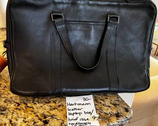 #97 Hartmann Leather Laptop Bag/Brief Case Handles only - No strap $30.00
