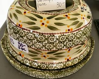 #26 Green temptations by Tara Old World 4 in 1 Serving Set, Dip, Chip, Cake Plate $30.00