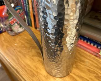 Hammered aluminum pitcher