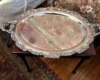 Very fine silver plate tray