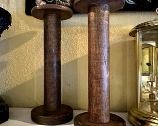 Old wooden spools