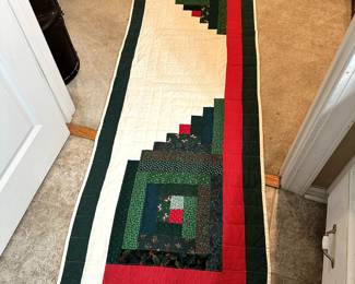 quilted Christmas table runner, custom made