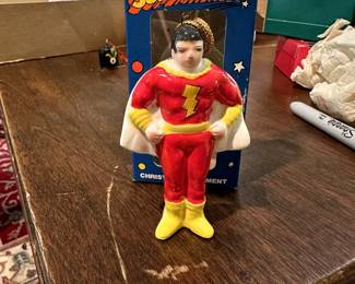 Captain Marvel, Shazam, MINT IN BOX, Christmas ornament, extremely rare!