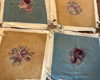 4 needlepoint chair covers
