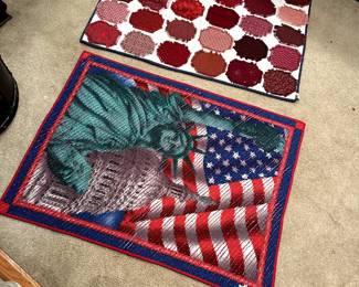 Small American Flag quilt and statute of Liberty quilt