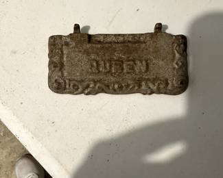 old cast iron PO box lid, possibly 19th century