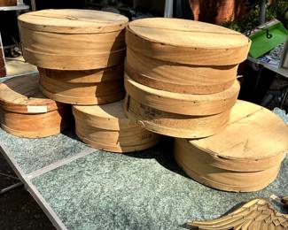 Vintage cheese boxes