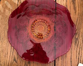 Vintage Kanawha Amberina plate