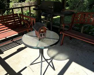 Working grill, table, bench