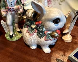 Fitz and Floyd rabbit jar