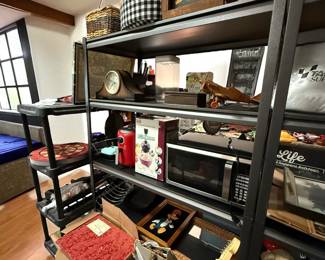 Small appliances, stuffed animals table linens