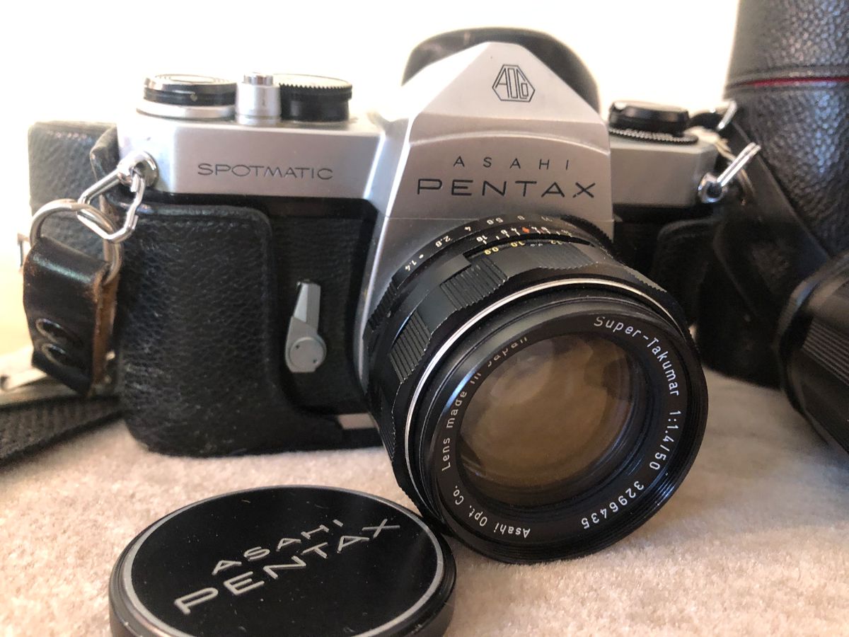 Vintage Asahi Pentax Camera outfit with lenses 