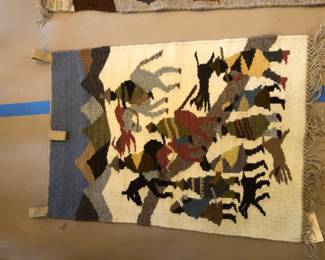 Handwoven African Tapestry "The Horse Race"