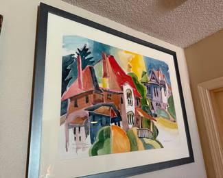 #22- $200 - Mel Meyer (St Louis 1928-2013) watercolour of Trinidad Colorado streets 38x30
