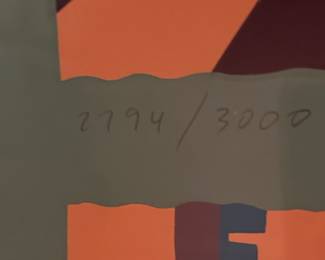 #77 -NOW $187.50 was $250  New orleans Jazz & Heritage festival 1992 - small chip bottom left corner, glass might need to be replaced. Limited edition 2794/3000