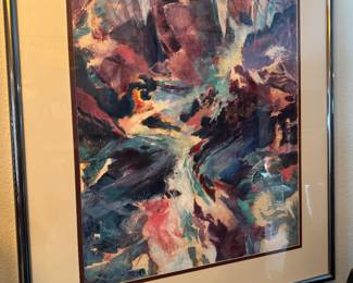#21 - $150 - John Blackburn abstract 22x28