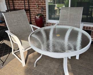 #33 - $900 -Winston Key West Collection 36" table & 2 sling chairs 