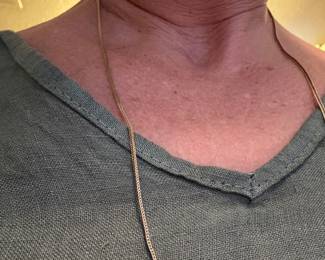 #54 -$350 - 14kt gold woven chain - Italy - 25" - 5.88 gr 