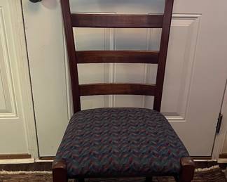 #28 - $600 - Set of 4 Lane - Gio Ponti style Chairs - curved ladderback 