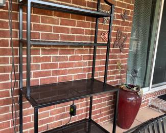 #32 - $800 - Summer Classic - Verandah collection, wrought iron outdoor furniture - Gardener's Baker's rack - sandblasted & repainted recently.