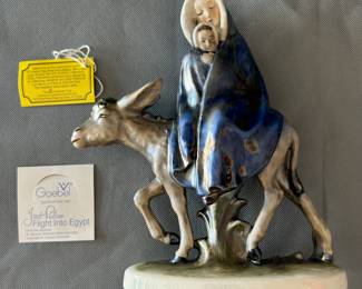 #69 - $68 - Vintage Goebels "Flight into Egypt" Mary & baby jesus by Janet Robson & "St Joseph" St Joseph by Janet Robson (2 boxes)