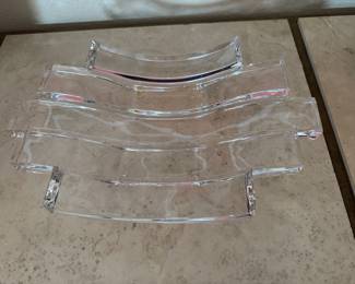 #75 - $60 - Crystal unsigned beautiful "vide poche" put your key or jewelry on foyer console or just Art décor 