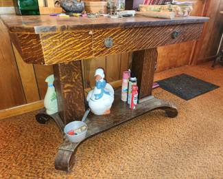 Oak library table