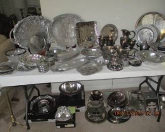 Silver plate and pewter