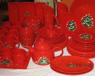 Large set of Waechtersbach Christmas dishes