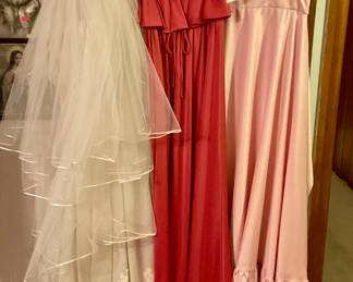 Long dresses, items with tags